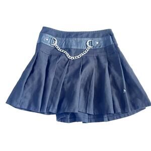 Royal Bones Hot Topic Women Skirt XS Black with Chain Asymmetric Punk Goth